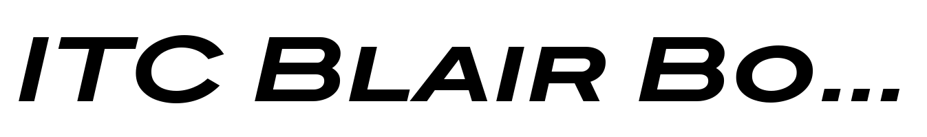 ITC Blair Bold Italic